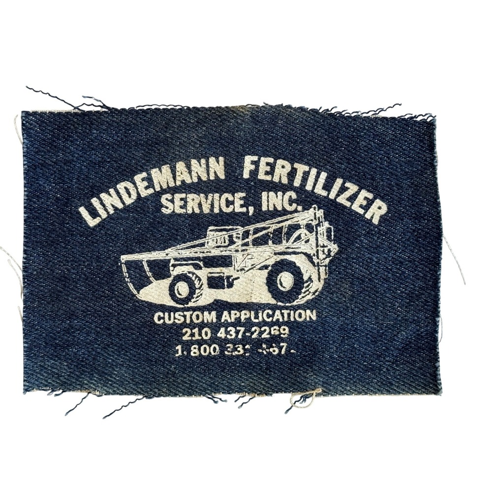 Lindemann Fertilizer Service Vintage Denim Patch Unisex OS Blue Good Workwear